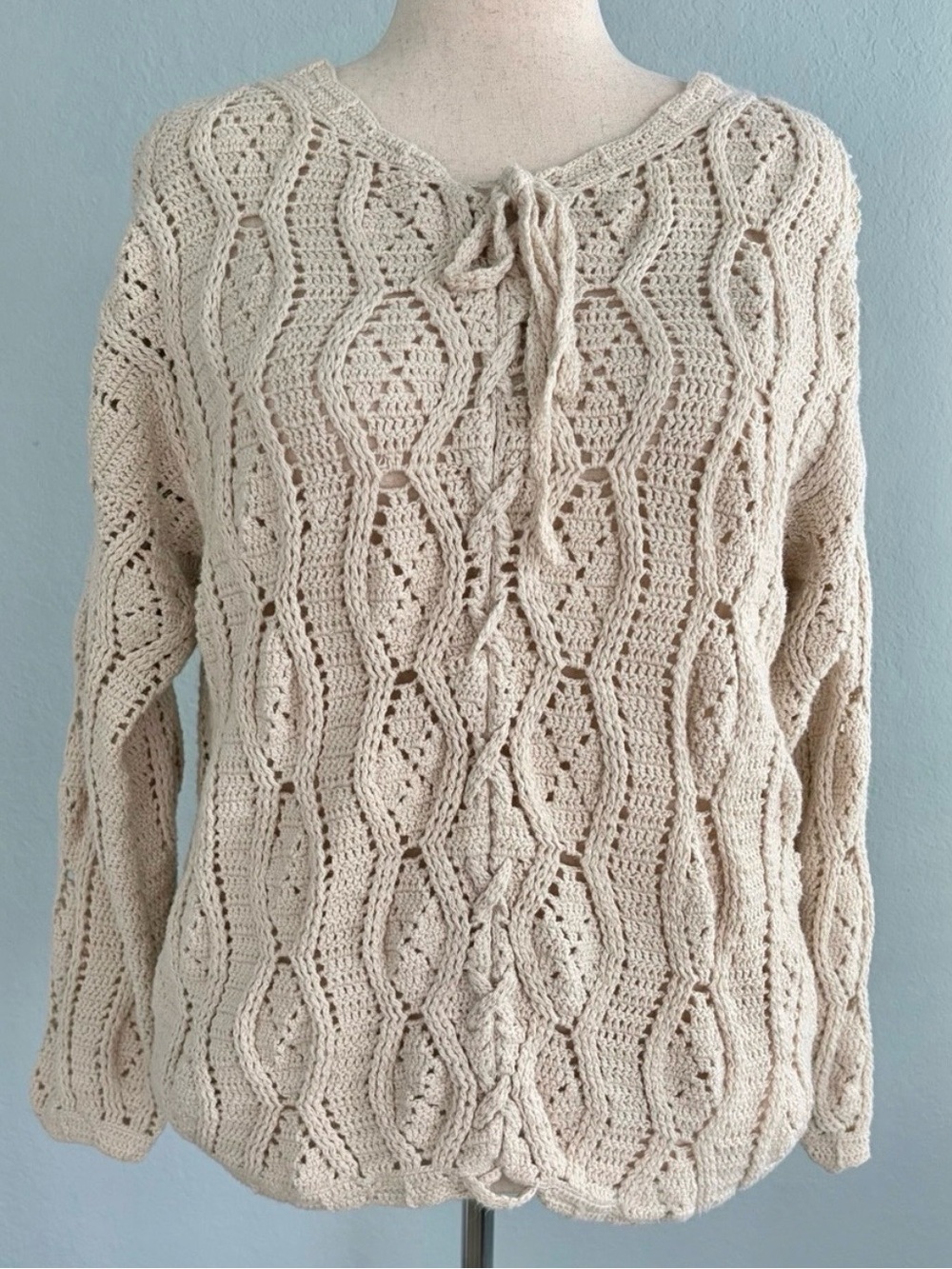 Limited Vintage Hand Knit Open Stitch Sweater